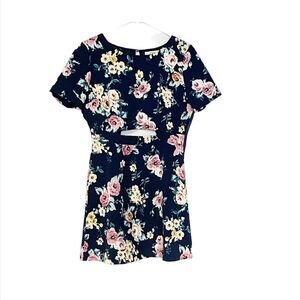 Umgee Floral Short Sleeve Fit & Flare Dress M
